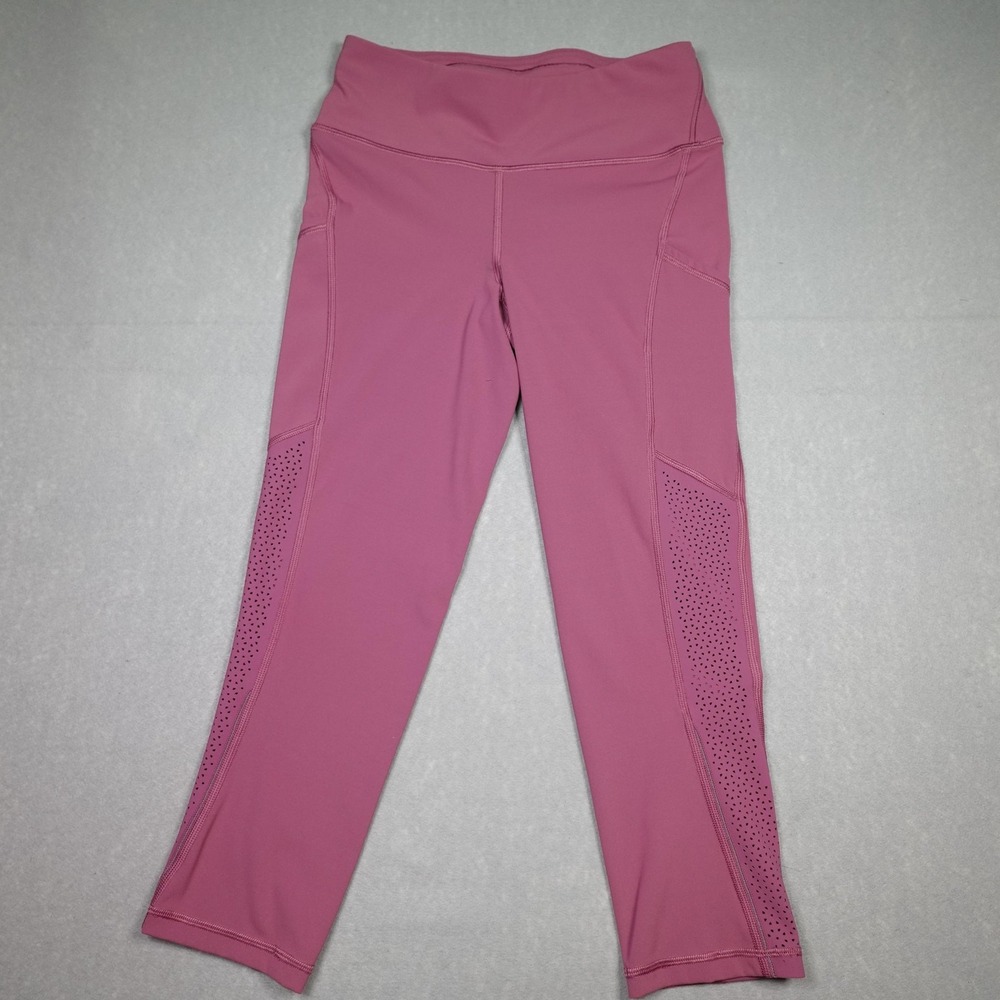 Lululemon Leggings Womens 4 Pink High Rise Laser Cut Yoga Athletic Gym